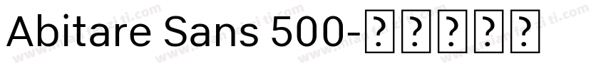 Abitare Sans 500字体转换